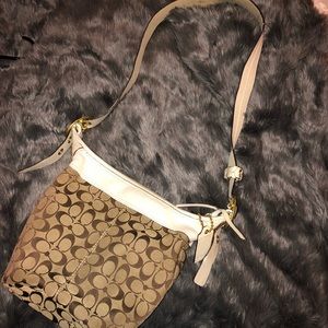 Large Coach crossbody bucket bag